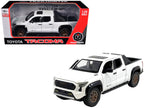 2024 Toyota Tacoma Trailhunter Edition Pickup Truck White Metallic 1/24 Diecast Model Car-2