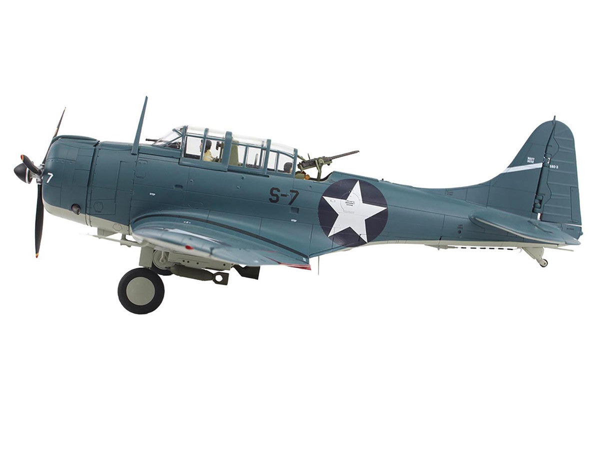 Douglas SBD-3 Dauntless Aircraft "Dusty Kleiss S-7 Scouting Six USS Enterprise" (1942) United States Navy "Premium Collection" 1/32 Diecast Model by Hobby Master-0