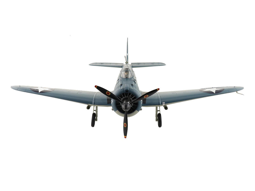 Douglas SBD-3 Dauntless Aircraft "Dusty Kleiss S-7 Scouting Six USS Enterprise" (1942) United States Navy "Premium Collection" 1/32 Diecast Model by Hobby Master-2