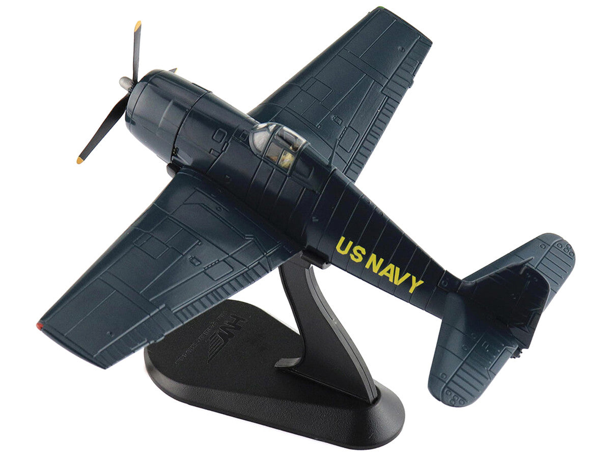 Grumman F6F-5 Hellcat Fighter Aircraft "Blue Angels #1-4 Decals" (1946) United States Navy "Air Power Series" 1/72 Diecast Model by Hobby Master-2