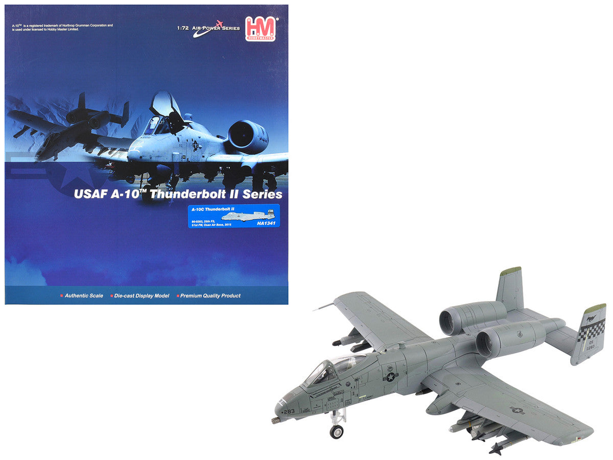 Fairchild Republic A-10C Thunderbolt II Attack Aircraft "80-0283 25th FS 51st FW Osan Air Base" (2015) United States Air Force "Air Power Series" 1/72 Diecast Model by Hobby Master-0