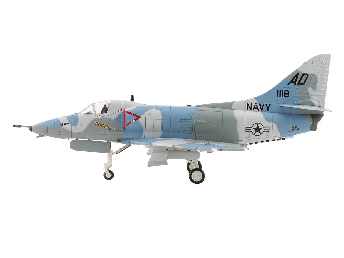 Douglas A-4E Skyhawk Aircraft "151118 Aggressor Scheme VA-43" (1975) United States Navy "Air Power Series" 1/72 Diecast Model by Hobby Master-2