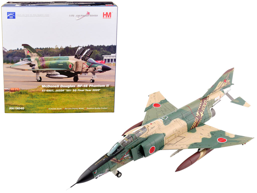McDonnell Douglas RF-4E Phantom II Fighter Aircraft 57-6907 JASDF "501 SQ Final Year 2020" "Air Power Series" 1/72 Scale Model by Hobby Master-0