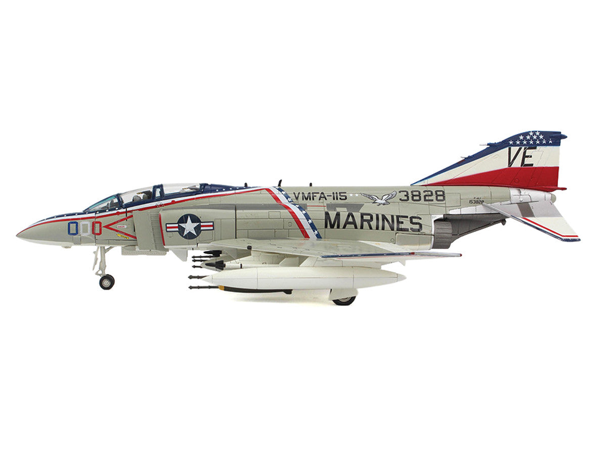 McDonnell Douglas F-4J Phantom II Fighter-Bomber Aircraft "153828 MCAS Iwakuni Japan" (1976) United States Marine Corps "Air Power Series" 1/72 Diecast Model by Hobby Master-1