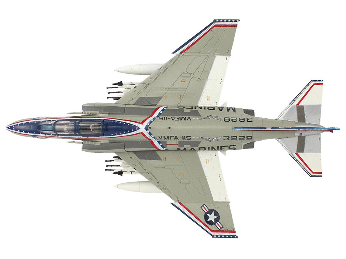 McDonnell Douglas F-4J Phantom II Fighter-Bomber Aircraft "153828 MCAS Iwakuni Japan" (1976) United States Marine Corps "Air Power Series" 1/72 Diecast Model by Hobby Master-2