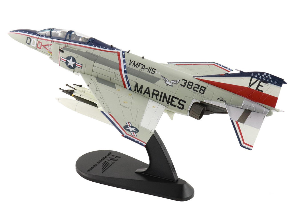 McDonnell Douglas F-4J Phantom II Fighter-Bomber Aircraft "153828 MCAS Iwakuni Japan" (1976) United States Marine Corps "Air Power Series" 1/72 Diecast Model by Hobby Master-0
