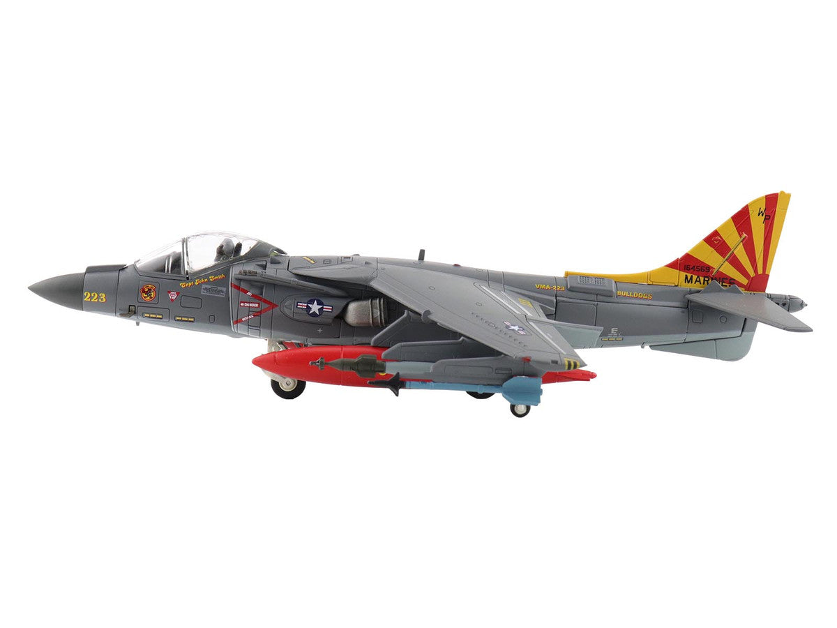 British Aerospace AV-8B Harrier II Plus Aircraft "164569 VMA-223 Bulldogs MCAS Cherry Point" (2025) United States Marine Corps "Air Power Series" 1/72 Diecast Model by Hobby Master-0