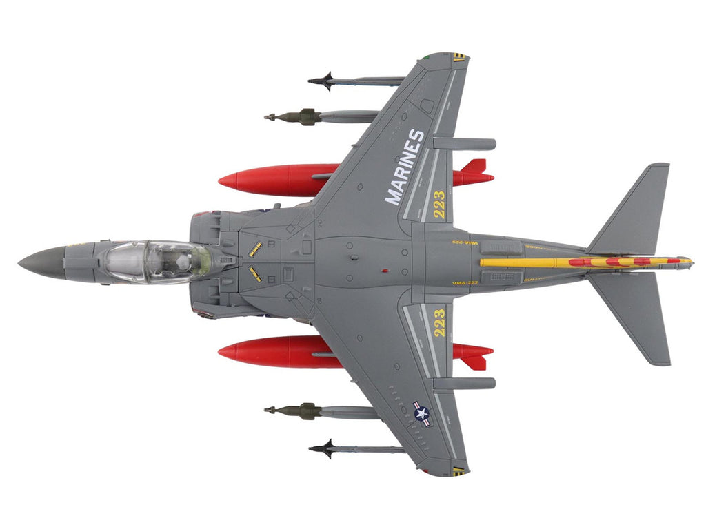 British Aerospace AV-8B Harrier II Plus Aircraft "164569 VMA-223 Bulldogs MCAS Cherry Point" (2025) United States Marine Corps "Air Power Series" 1/72 Diecast Model by Hobby Master-2