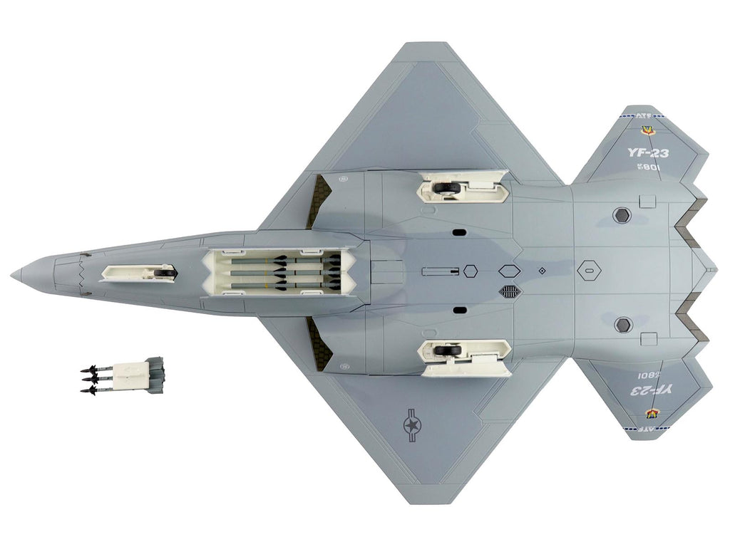 Northrop YF-23 Black Widow II Stealth Fighter Aircraft "#87-0801 PAV-2" (1990) United States Air Force "Air Power Series" 1/72 Diecast Model by Hobby Master