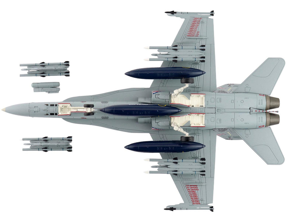 McDonnell Douglas F/A-18D Hornet Aircraft "164874 US Marines 250 Years VMFA-112 Cowboys" (2025) United States Marines "Air Power Series" 1/72 Diecast Model by Hobby Master-3