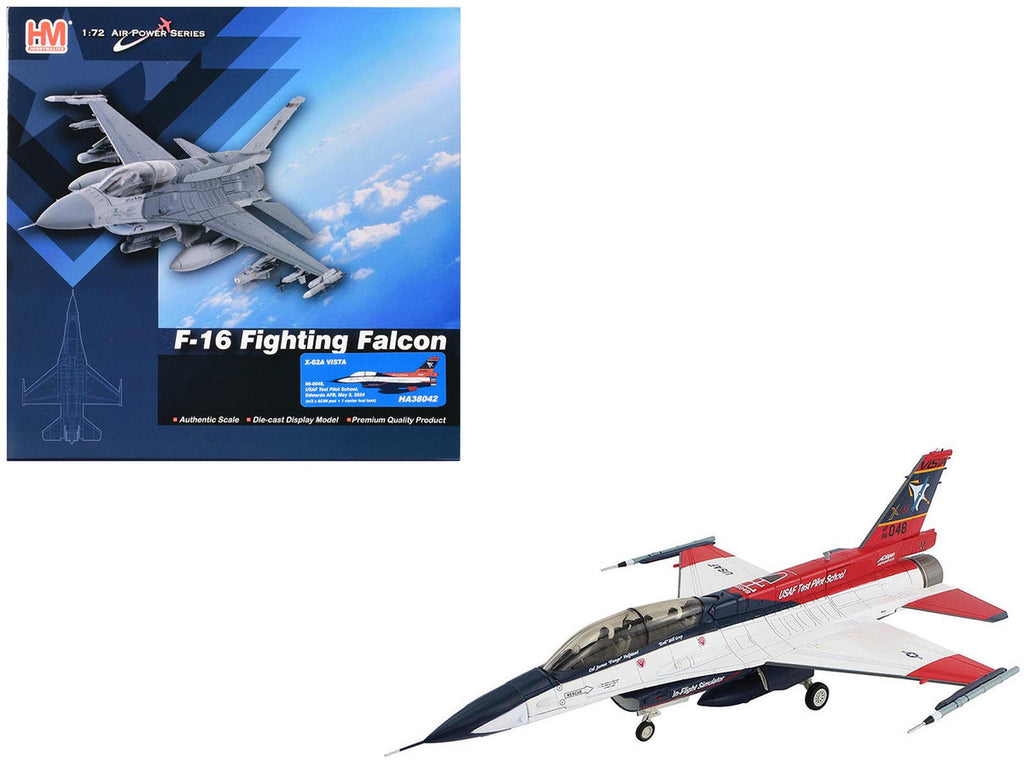 General Dynamics X-62A VISTA Aircraft "86-0048 USAF Test Pilot School Edwards Air Force Base" (2024) United States Air Force "Air Power Series" 1/72 Diecast Model by Hobby Master-3