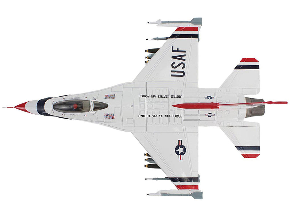Lockheed F-16C Fighting Falcon Fighter Aircraft "No.10 Thunderbirds Warbird" United States Air Force "Air Power Series" 1/72 Diecast Model by Hobby Master-1