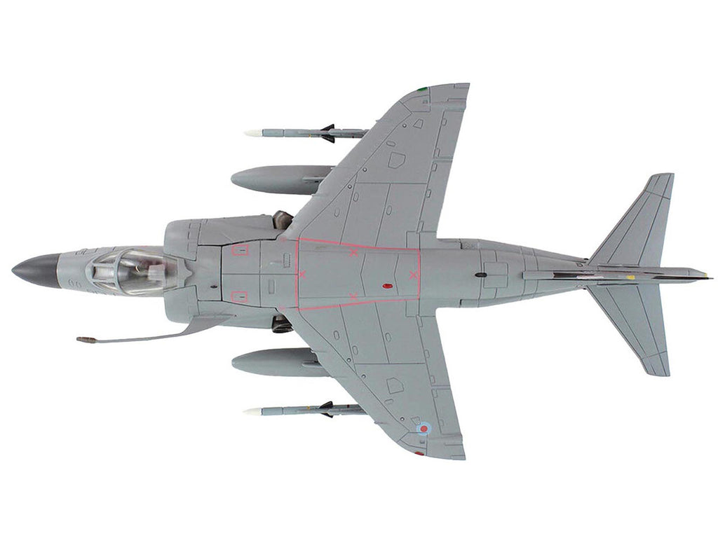 British Aerospace Sea Harrier FA.2 Aircraft with Sea Eagle Missiles "ZH804 Fairford" (2002) British Royal Navy "Air Power Series" 1/72 Diecast Model by Hobby Master-1