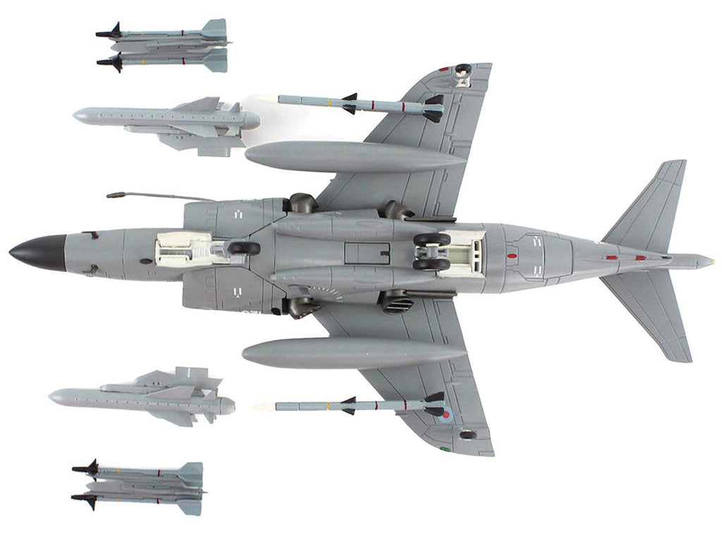 British Aerospace Sea Harrier FA.2 Aircraft with Sea Eagle Missiles "ZH804 Fairford" (2002) British Royal Navy "Air Power Series" 1/72 Diecast Model by Hobby Master-2