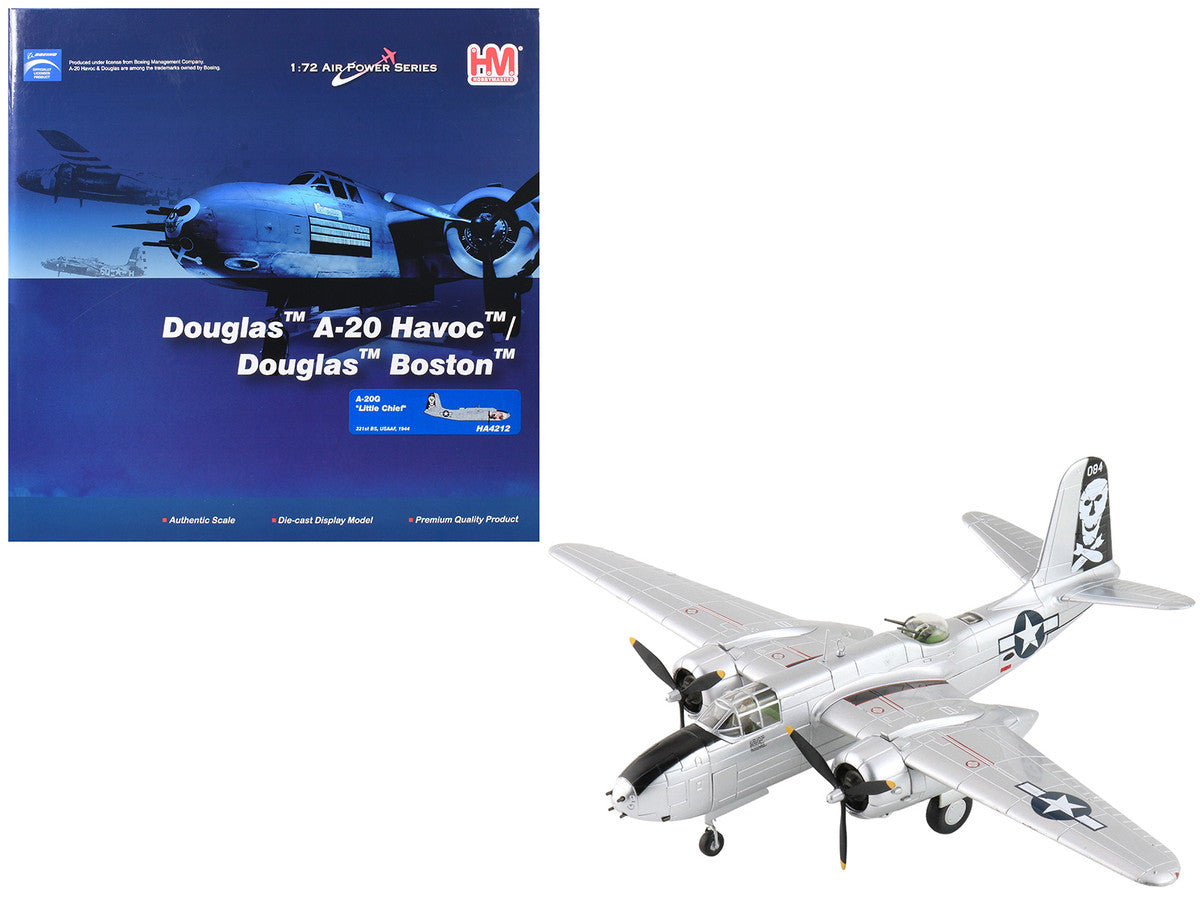 Douglas A-20G Havoc Aircraft "Little Chief 43-9521 321st BS" (1944) United States Army Air Forces "Air Power Series" 1/72 Diecast Model by Hobby Master-4