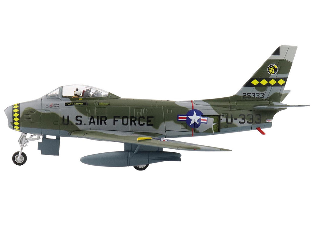 North American F-86F Sabre Fighter Aircraft "25333 461st Fighter Day Squadron West Germany" (1955) United States Air Forces in Europe "Air Power Series" 1/72 Diecast Model by Hobby Master-2