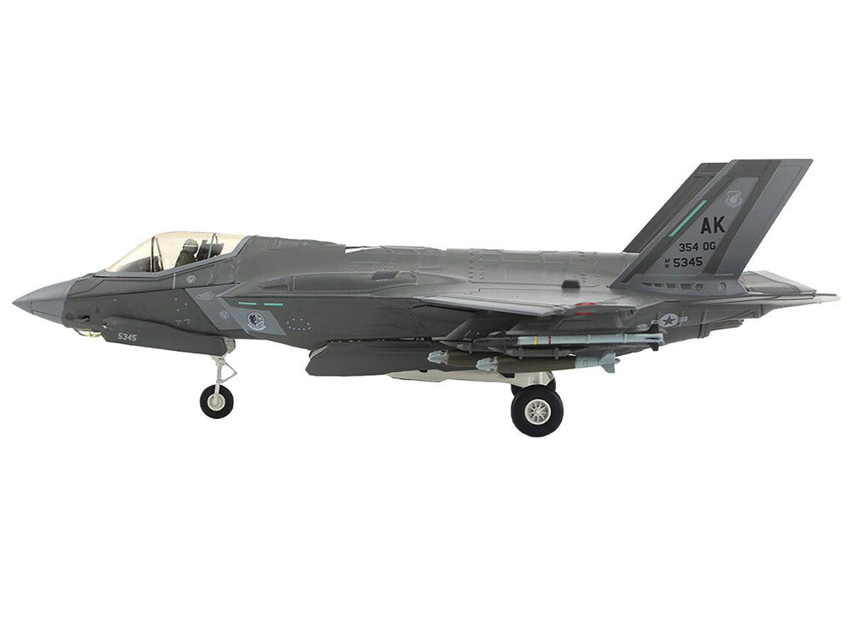 Lockheed Martin F-35A Lightning II Aircraft "5345 354th Operations Group Eielson Air Force Base Alaska" (2020s) United States Air Force "Air Power Series" 1/72 Diecast Model by Hobby Master-0