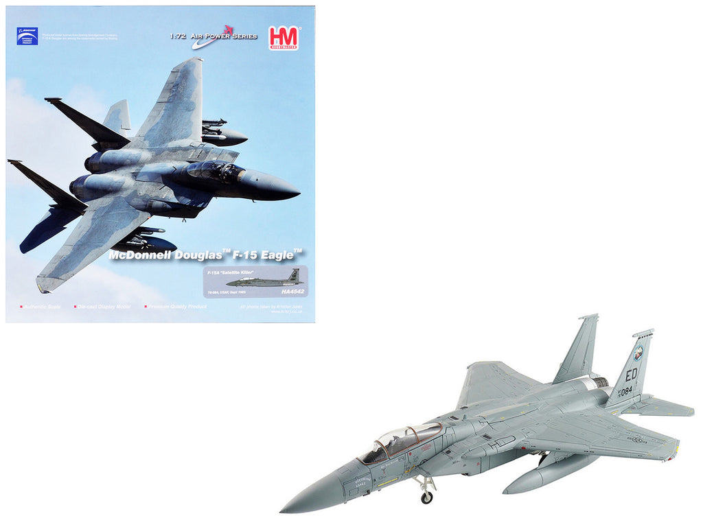 McDonnell Douglas F-15A Eagle Fighter Aircraft "Satellite Killer" (1985) United States Air Force "Air Power Series" 1/72 Diecast Model by Hobby Master-0