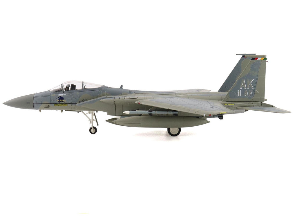 McDonnell Douglas F-15C Eagle Fighter Aircraft "85-0111 11th Air Force Elmendorf Air Force Base Alaska" United States Air Force "Air Power Series" 1/72 Diecast Model by Hobby Master-0