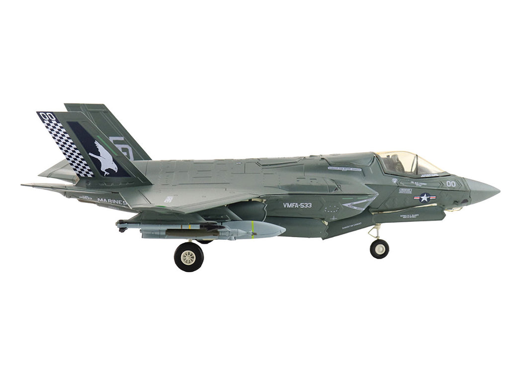 Lockheed Martin F-35B Lightning II Aircraft (Beast Mode) "170533 VMFA-533 Hawks" (2025) United States Marine Corps "Air Power Series" 1/72 Diecast Model by Hobby Master-0