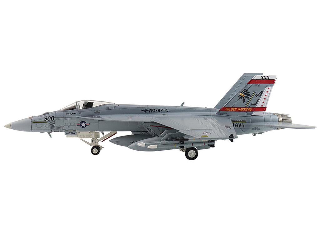 Boeing F/A-18E Super Hornet Fighter Aircraft "168910 Golden Warriors VFA-87 Operation Inherent Resolve" (2017) United States Navy "Air Power Series" 1/72 Diecast Model by Hobby Master-0