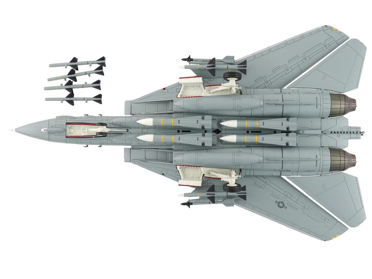 Grumman F-14A Tomcat Fighter Aircraft "VF-1 (with Optional Decals)" United States Navy "Air Power Series" 1/72 Diecast Model by Hobby Master-2