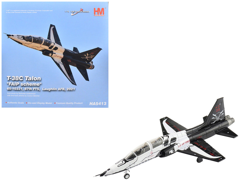 Northrop T-38C Talon Aircraft "65-10331 FAIP Scheme 87th FTS Laughlin AFB" (2021) United States Air Force "Air Power Series" 1/72 Diecast Model by Hobby Master-4