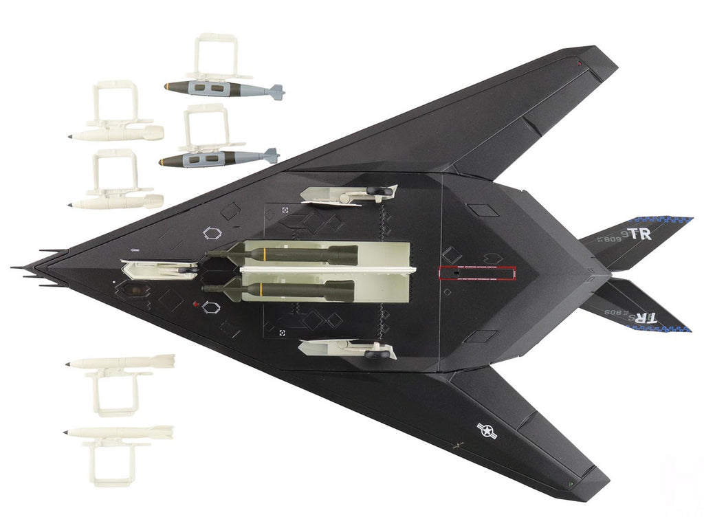 Lockheed F-117A Nighthawk Stealth Aircraft "84-0809" (2022) United States Air Force "Air Power Series" 1/72 Diecast Model by Hobby Master-2