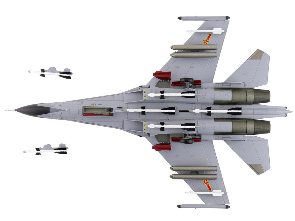 Shenyang J-11A Fighter Aircraft "40547 Golden Helmet" (2014) People's Liberation Army Air Force with 1/8 Scale Golden Helmet "Air Power Series" 1/72 Diecast Model by Hobby Master-3