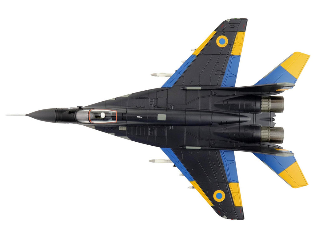 Mikoyan MIG-29 Fulcrum Aircraft "Ghost of Kyiv 40th Tactical Aviation Brigade Vasylkiv Air Base" (2023) Ukrainian Air Force "Air Power Series" 1/72 Diecast Model by Hobby Master-3