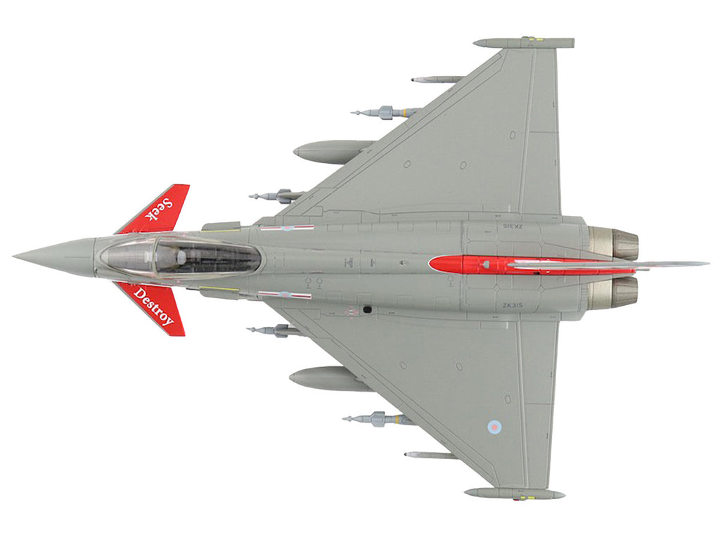 Eurofighter Typhoon Fighter Aircraft "ZK315 41 Squadron RAF Coningsby" (2015) Royal Air Force "Air Power Series" 1/72 Diecast Model by Hobby Master-1