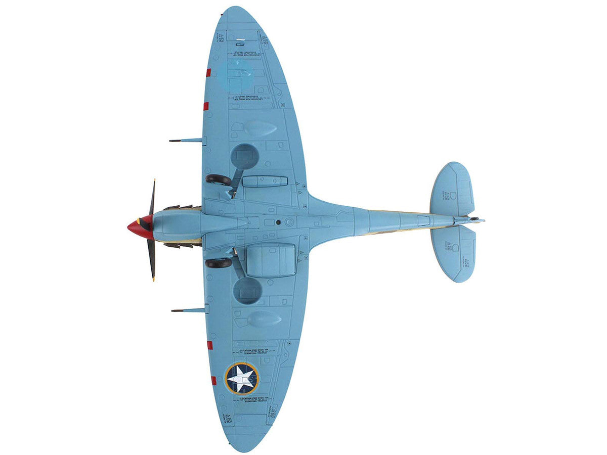 Supermarine Spitfire Mk.Vb Trop Fighter Aircraft "ER570 4th Fighter Squadron 52nd Fighter Group" (1943) Mediterranean Allied Coastal Air Force "Air Power Series" 1/48 Diecast Model by Hobby Master-2