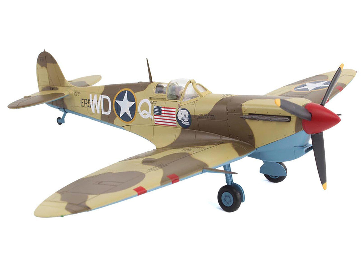 Supermarine Spitfire Mk.Vb Trop Fighter Aircraft "ER570 4th Fighter Squadron 52nd Fighter Group" (1943) Mediterranean Allied Coastal Air Force "Air Power Series" 1/48 Diecast Model by Hobby Master-3