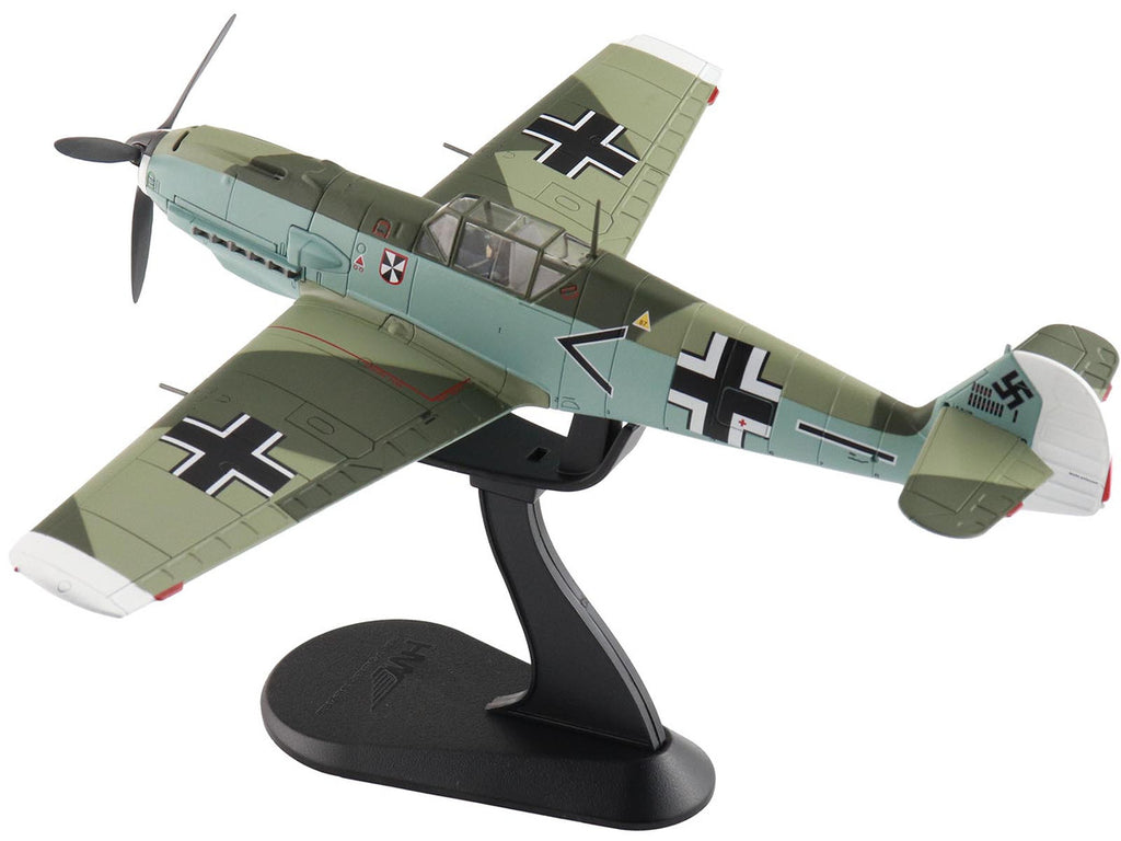 Messerschmitt BF 109E-4 Fighter Aircraft "Franz von Werra II/JG-3" (1940) German Luftwaffe "Air Power Series" 1/48 Diecast Model by Hobby Master-2