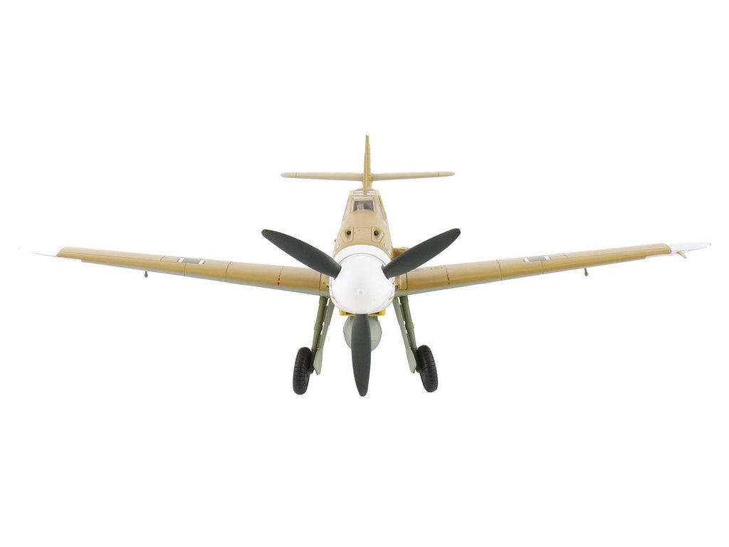 Messerschmitt Bf 109F-4 Fighter Aircraft "Marseille Yellow 14 3./JG27 Egypt" (1942) German Luftwaffe "Air Power Series" 1/48 Diecast Model by Hobby Master-3