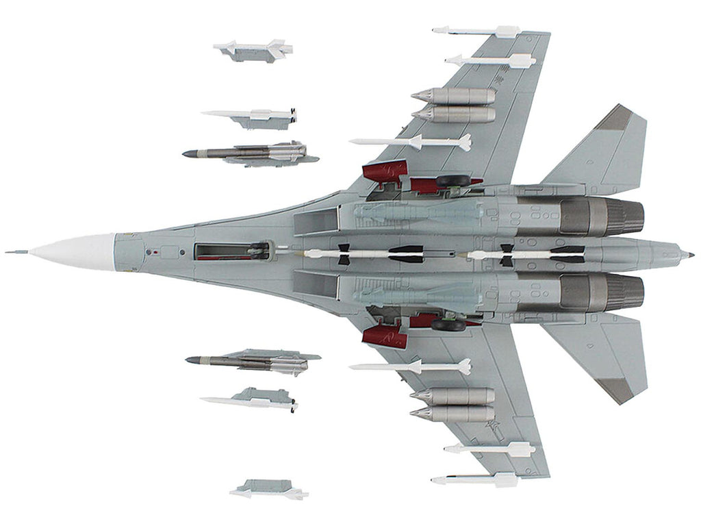 Sukhoi Su-30MK2 Flanker-G Fighter Aircraft "White 17 China" (2022) People's Liberation Army Naval Air Force (PLANAF) "Air Power Series" 1/72 Diecast Model by Hobby Master-2