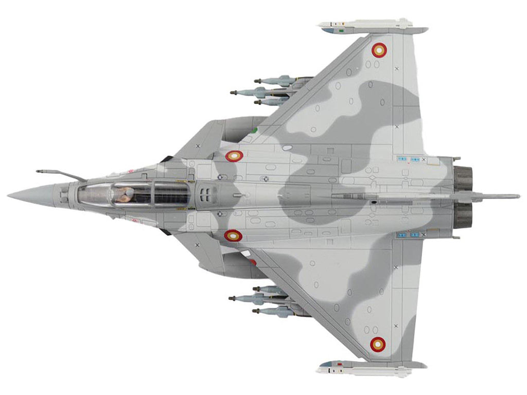 Dassault Rafale EQ Fighter Aircraft "QA210" (2019) Qatar Emiri Air Force "Air Power Series" 1/72 Diecast Model by Hobby Master-1