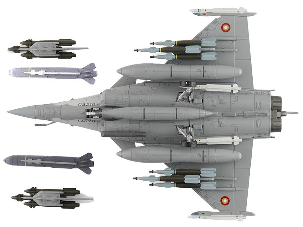 Dassault Rafale EQ Fighter Aircraft "QA210" (2019) Qatar Emiri Air Force "Air Power Series" 1/72 Diecast Model by Hobby Master-2
