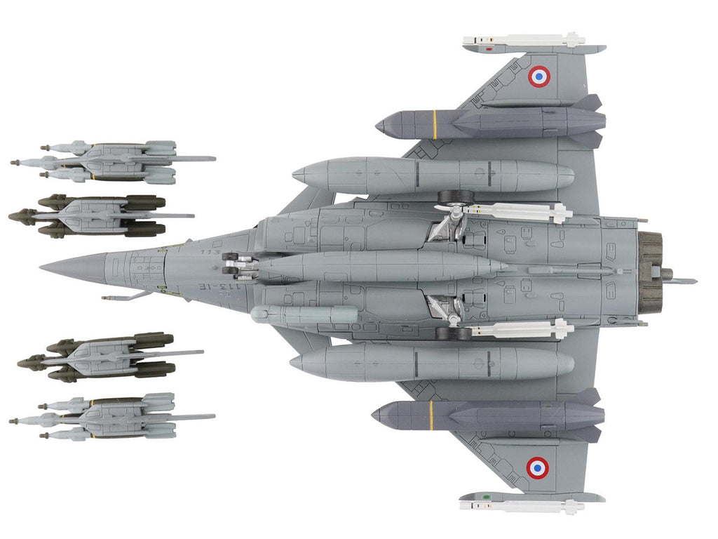 Dassault Rafale B Fighter Aircraft "113-IE/330 Libya" (2011) French Air Force "Air Power Series" 1/72 Diecast Model by Hobby Master-3