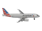 Airbus A320 Commercial Aircraft "American Airlines" (N680AW) Silver with Blue and Red Tail 1/500 Diecast Model Airplane by Herpa-2