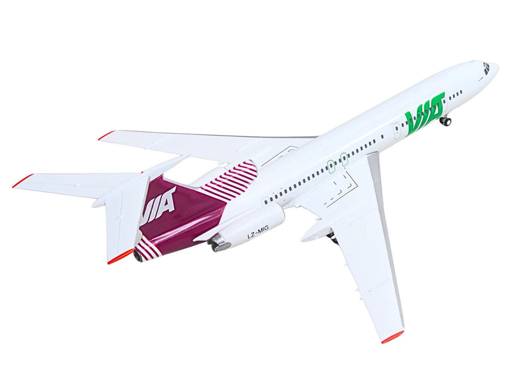Tupolev TU-154M Commercial Aircraft "Air Via" (LZ-MIG) White with Red Tail 1/200 Diecast Model by Herpa-2