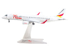 Embraer E190 Commercial Aircraft "German Airways - Herpa 75 Years" (D-ACJJ) White with Graphics 1/200 Diecast Model by Herpa-1