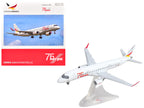 Embraer E190 Commercial Aircraft "German Airways - Herpa 75 Years" (D-ACJJ) White with Graphics 1/200 Diecast Model by Herpa-4