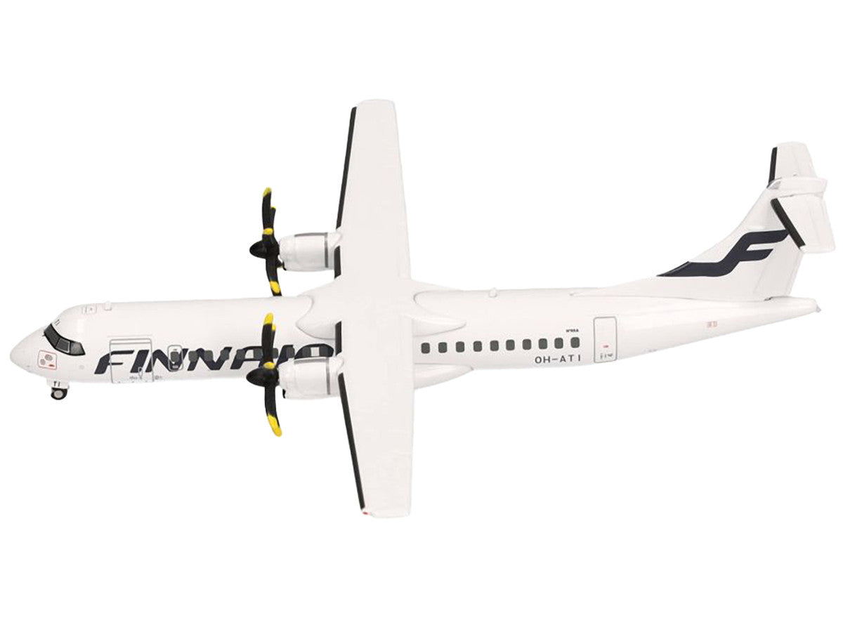 ATR 72-500 Commercial Aircraft "FinnAir" (OH-ATI) White 1/200 Diecast Model Airplane by Herpa-1