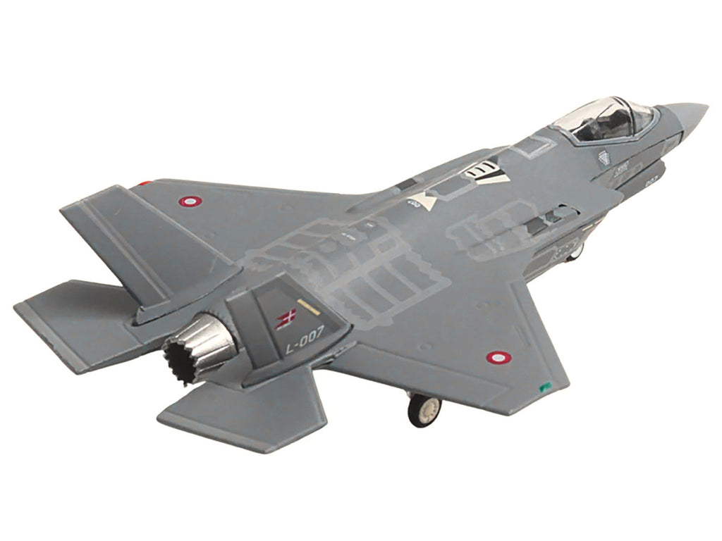 Lockheed Martin F-35A Lightning II Aircraft "Eskadrille 727 Skrydstrup Air Base" (L-007) Royal Danish Air Force 1/200 Diecast Model by Herpa-1