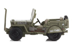 U.S. 1/4 ton Military Vehicle Olive Drab "Gen. George Patton US 3rd Army War Eagle" (1945) United States Army "Ground Power Series" 1/72 Diecast Model by Hobby Master-0