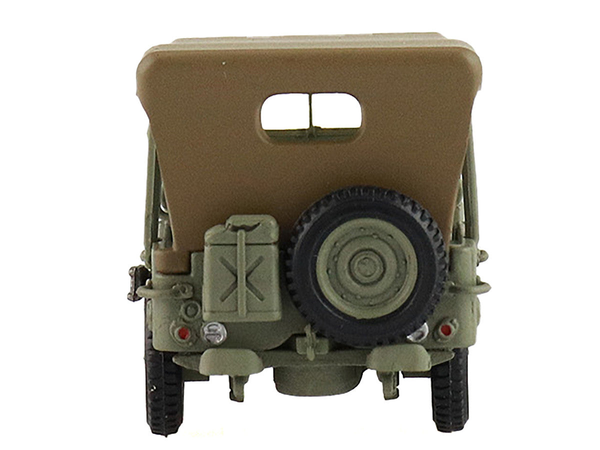 U.S. 1/4 ton Military Vehicle Olive Drab "Gen. Douglas MacArthur Leyte WWII" (1945) United States Army "Ground Power Series" 1/72 Diecast Model by Hobby Master-2