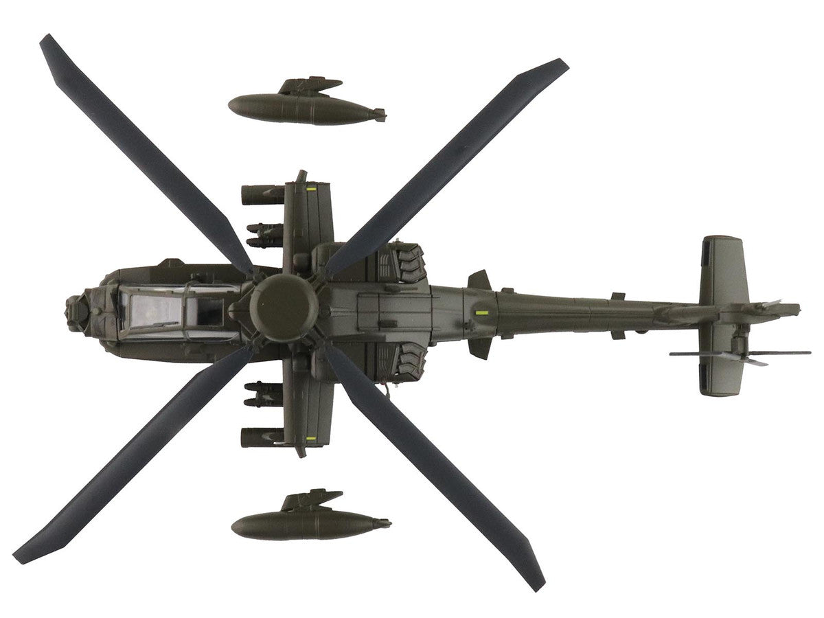 Boeing AH-64E Apache Echo Attack Helicopter "ZM714 Middle Wallop" (2022) British Army "Air Power Series" 1/72 Diecast Model by Hobby Master-2