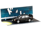 Mitsubishi Lancer RS Evolution III RHD (Right Hand Drive) Black "Initial D" (1995-2013) Manga "Diorama Set Series" 1/64 Diecast Model car by Hobby Japan-1