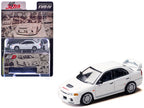 Mitsubishi Lancer RS Evolution IV RHD (Right Hand Drive) "MonStar" White "Initial D" (1995-2013) Manga "Diorama Set Series" 1/64 Diecast Model car by Hobby Japan-4